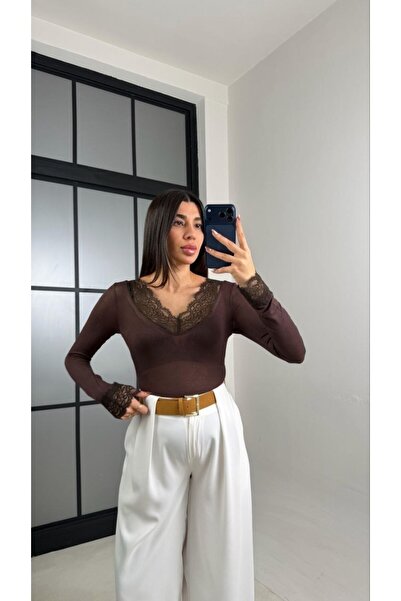 AYZEY Lace-Cut Cashmere Blouse