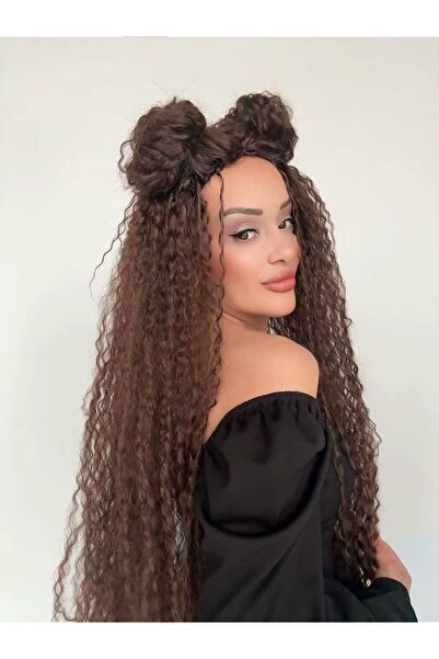 Suzan Peruk Brezilya Afro Peruk- El yapımı gerçek saç görünümlü medikal peruk