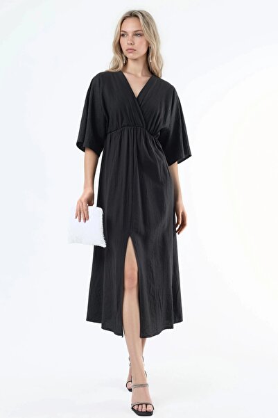 Hiccup BUSEM Φόρεμα μίντι με λαιμόκοψη V και μισό μανίκι