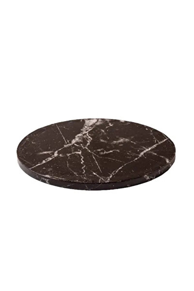 DECORA Platou rotund pentru tort, marmură neagră, Ø40x12mm