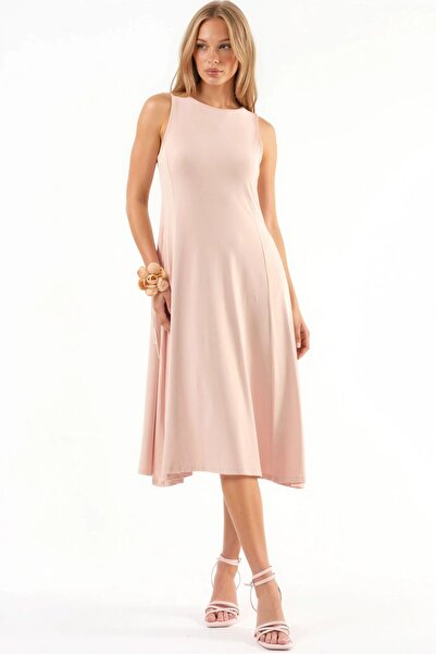 Hiccup BUSEM Αμάνικο Φόρεμα Μίντι με Τσέπες