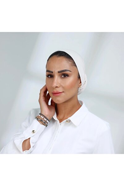 HIJAB VIP توربان لف خفيف مع ذيل طويل بيج فاتح جدا