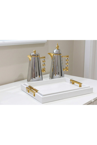 Generic Luxury tea and coffee thermos set with serving trays