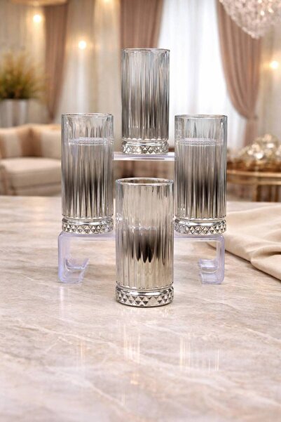 rova tr Paşabahçe Saray Series 4-Piece 280 ml Titanium Coated Luxury Glass Wa...