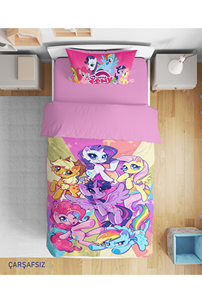 Erays Home My Little Pony Desenli New 3d Dijital Baskılı Tek Kişilik Çarşafsı...