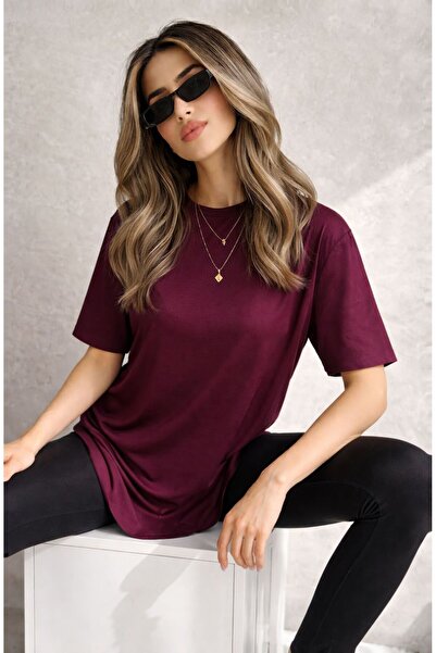 MODiSCHO Women's Modal Fabric Oversize Basic T-Shirt