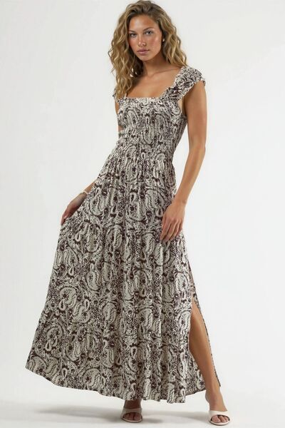 Hiccup Φόρεμα μάξι με τετράγωνο γιακά και σχέδιο BUSEM