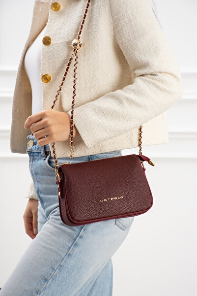 Just Polo Women's New Season Stylish 3-Compartment Hand & Shoulder Bag with C...