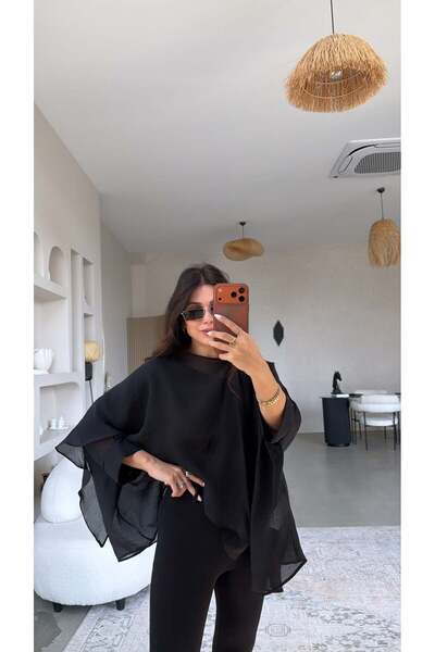 Buket Teke Μαύρο Διαφανές Μανδύας