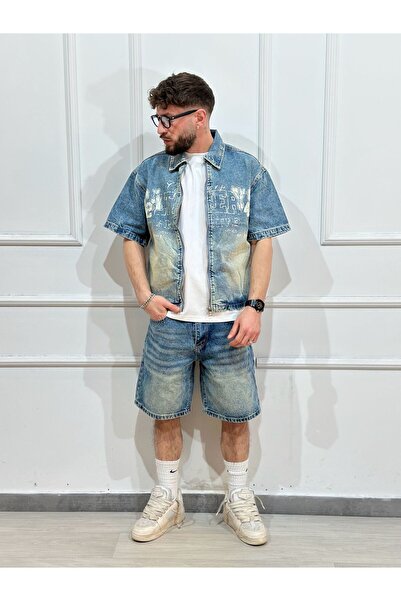 Urban Collection Τυπωμένο τζιν κοστούμι