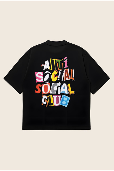 Moon Dancer Anti Social Club Πολύχρωμο Oversize Boxy Cut Unisex 100% Βαμβακερ...