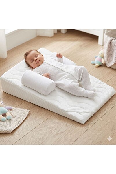 Baby Light Bebek Yatağı, Yıkanabilir Kılıflı Ortopedik Korumal Beyaz Modeli