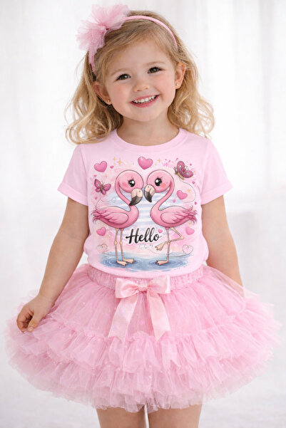 Tiny and Co تي شيرت للأطفال مصنوع من القطن بنسبة 100% مع طباعة Hello Love