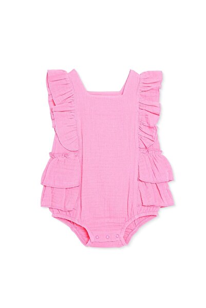 ebebek Hello Baby HelloBaby Kız Bebek Body Çıtçıtlı Modelli Yaka Atlet