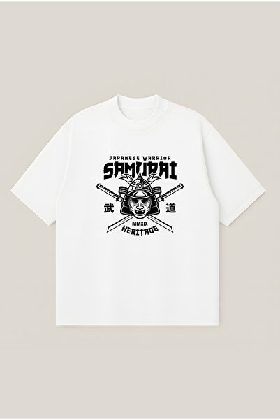 Moon Dancer Μπλουζάκι Samurai Oversize Boxy Cut Unisex 100% βαμβακερό με στάμ...