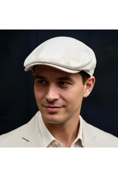GLSVM London Model Keten Kasket - %100 Pamuklu Şapka