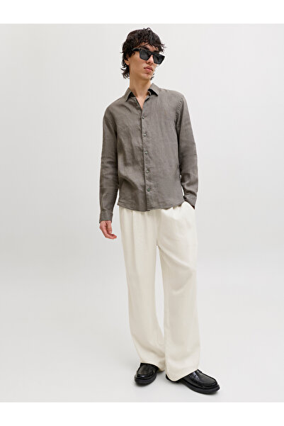 Jack & Jones Jack Jones Jpstbıll Andros Vıs Lınen Blend Jogger Ανδρικό Μπεζ Π...