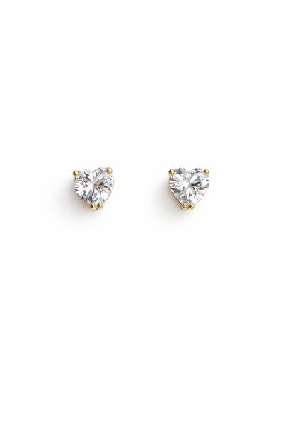 angelloop أقراط Xuping Zircon Heart Steel Minimal - مقاومة للصدأ - مختومة بـ ...