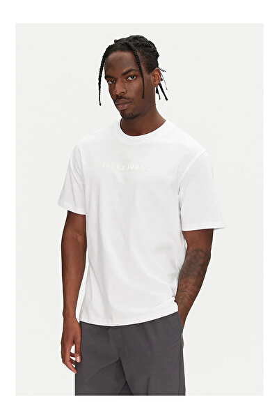 Jack & Jones Jack Jones Jcorecharge Mold Tee Ss Crew Neck Ln Ανδρικό Λευκό1 Μ...
