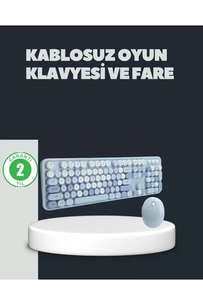 Epilons Daktilo Stilli Kablosuz Klavye Mouse Seti – Sessiz Şık