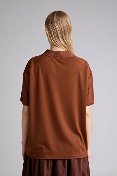 DeFacto Υπερμεγέθες μπλουζάκι με λαιμόκοψη πόλο με τύπωμα G5905AX26SP