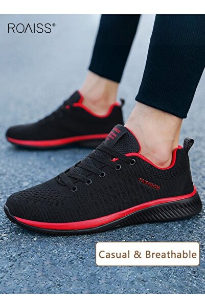 ROAISS Men Stylish Low Top Sneakers, Lightweight Breathable Trainers for Men,...