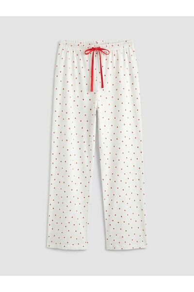 LC Waikiki Elastic Waist Polka Dot Maternity Pajama Bottoms