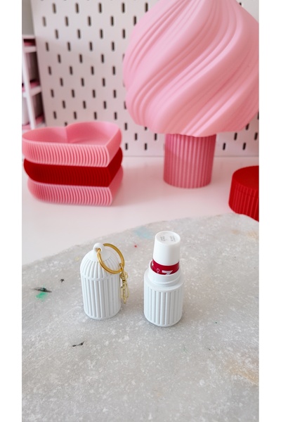 By Selen Suyolcu Lips Stick Box Keychain
