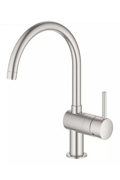 Grohe Vento 30427DC0 βρύση κουζίνας, ψηλή, τύπου C, μονομοχλική, σατινέ ατσάλι
