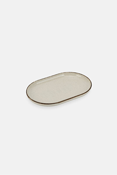 Muy Mucho Small Oval Shape Plate, Grey