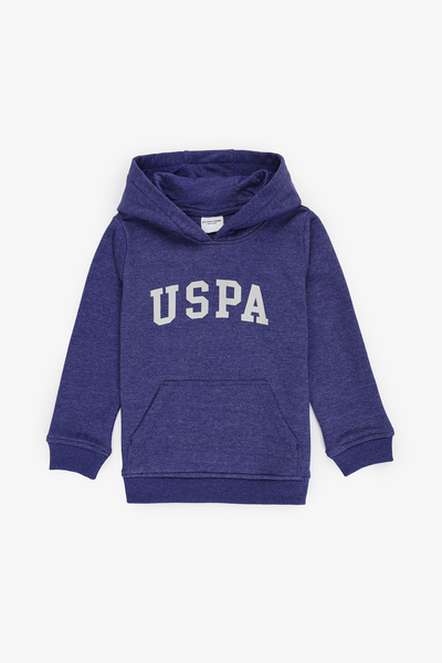U.S. Polo Assn. سويت شيرت أساسي بغطاء رأس باللون الأرجواني للأولاد 50314005-V...
