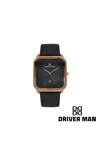 DRIVERMAN Men's Leather Watch with a Harem Design and a Matte Frame Adds to t...