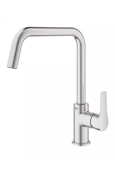 Grohe Βρύση κουζίνας Via 30568DC0, ψηλή, τύπου U, μονομοχλική, σατινέ ατσάλι