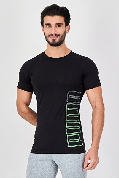 Puma Men Regular Fit Short Sleeve Training T-Shirts, Black