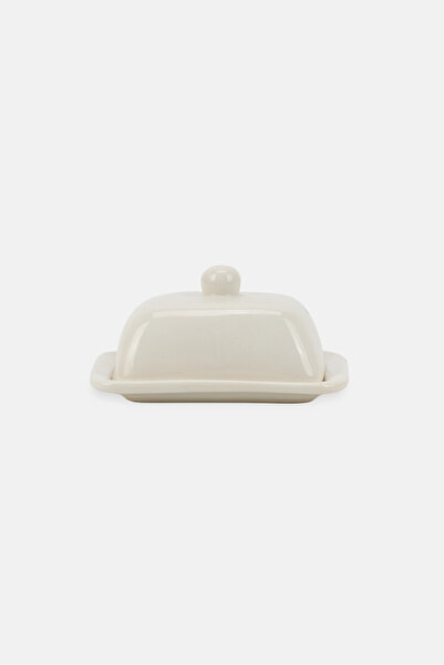 Muy Mucho Ceramic Butter Dish, White
