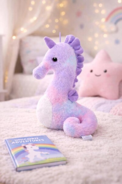 hak-iş oyuncak Pastel Mor Renkli Peluş Denizatı 40 cm