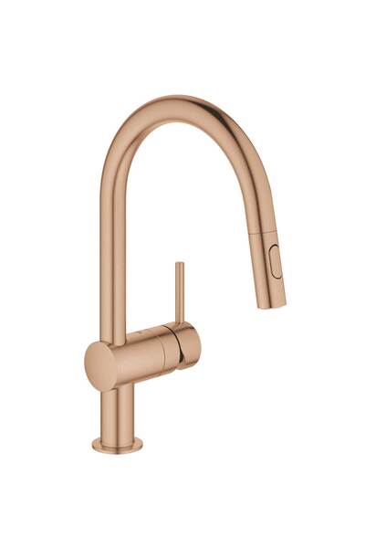 Grohe Βρύση κουζίνας Minta 32321DL2, 3/8 ίντσα, μονομοχλική, ματ, Θερμό ηλιοβ...