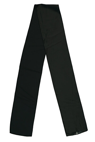 Feu De Elu Foulard Black Satin Scarf