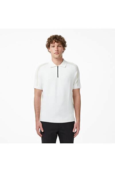 Lacoste Erkek Classic Fit Kısa Kollu Polo Yaka Krem Triko