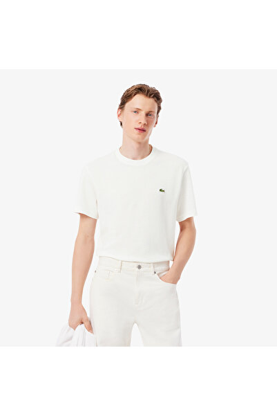 Lacoste Erkek Classic Fit Bisiklet Yaka Beyaz T-Shirt