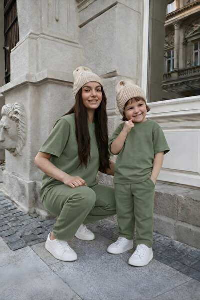 BayBayan Mother Children's Modal Combed Cotton Lycra Short Sleeve Tracksuit S...