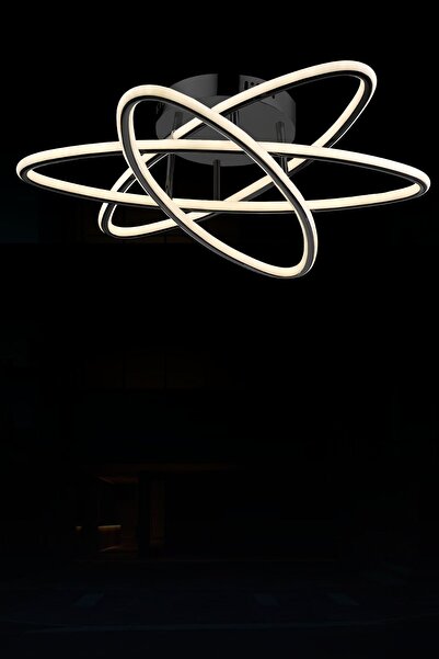 RONİSU AYDINLATMA Twin Lüks Modern Asimetrik Yörünge Halka Tasarım 50 cm Led ...