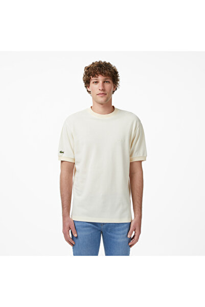 Lacoste Erkek Relaxed Fit Bisiklet Yaka Bej T-Shirt