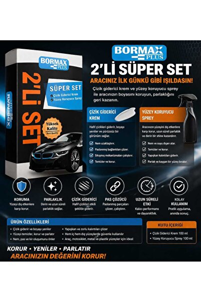 ASG BORMAX PLUS 2Lİ SÜPER ARAÇ BAKIM SETİ