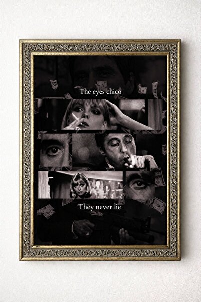 BuzzDesigns Scarface “The Eyes Chico” Poster Tablo (Çerçeve Seçenekli)