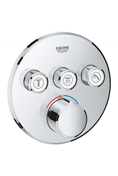 Grohe Μπαταρία ντους Smartcontrol 29146000, 3 εξόδων, push&turn, μεταλλική μά...
