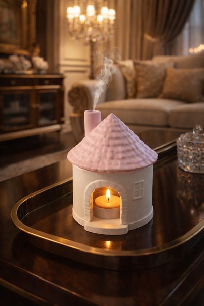 lufen deco Dekoratif Tütsülük Mumluk Dekoratif Aksesuarları Obje Mermer Desenli