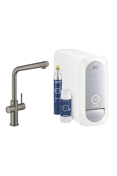 Grohe Blue Home 31454AL1 σετ βρύσης κουζίνας, 3/8, μονομοχλική, ψηλός στόμιος...