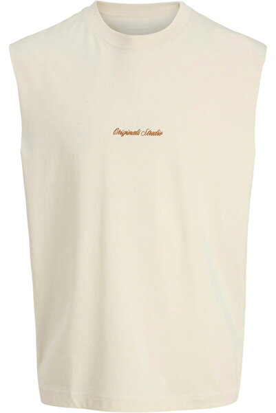 Jack & Jones JACK &JONES Norrebro Emb SI LN μπλουζάκι - 12292009-Αντικέ Λευκό