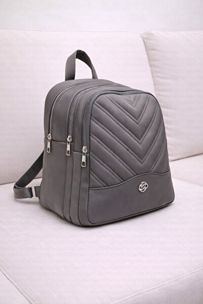 MILANOFOX Γυναικείο σακίδιο πλάτης από γυαλιστερό ύφασμα μεγάλου όγκου, με κα...